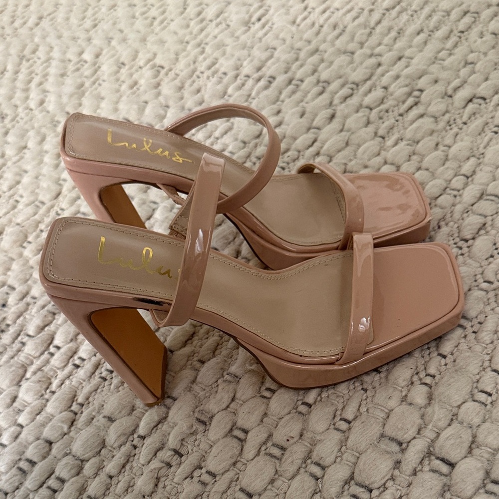 Lulu's Blush Patent Heels